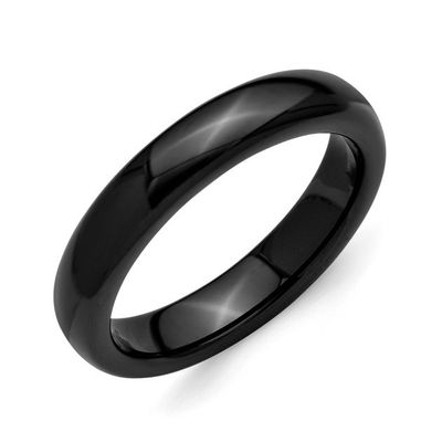 Black 4mm Polished Band - Ceramic CER51 by Chisel, MPN: CER51, 883957495071