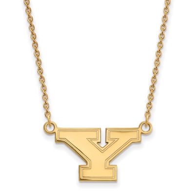 Youngstown State University Small Pendant with Chain Necklace 14k Yellow Gold 4Y008YSU-18, MPN: 4Y0…