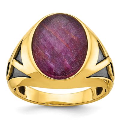 Ibgoodman Men&#39;s Gemstone Ring Mounting 14k Gold B52144-4Y by IBGoodman, MPN: B52144-4Y,