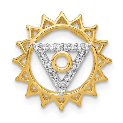 1/10Ct. Diamond Vishuddha/Throat Chakra Chain Slide 14k Gold PM4097-010-YA, MPN: PM4097-010-YA, 883…