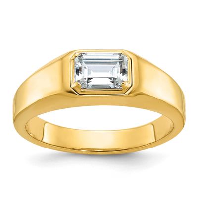 Ibgoodman Men&#39;s Emerald-Shape Diamond Ring Mounting 14k Gold B64243-4Y by IBGoodman, MPN: B64243-4Y,