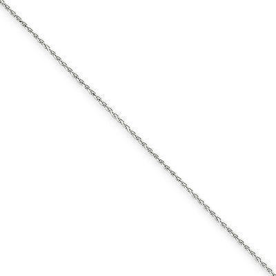 1.2mm Solid Diamond-cut Spiga Chain 9 Inch 14k White Gold PEN127-9, MPN: PEN127-9, 886774431123