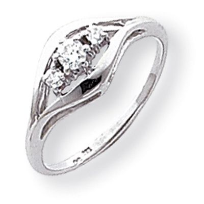 Polished Diamond ring 14k White Gold Y1632AA, MPN: Y1632AA, 883957388274