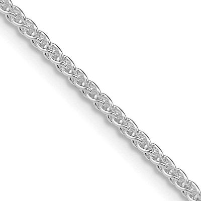 1.6mm Round Spiga Chain 24 Inch Sterling Silver Rhodium-Plated QSP040R-24, MPN: QSP040R-24, 8867741…