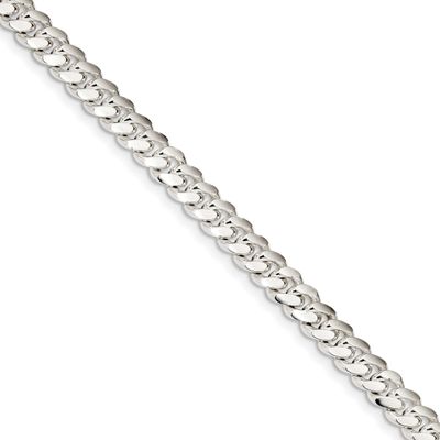 7 Inch 7.25mm Polished Domed Curb Chain Sterling Silver QDB200-7, MPN: QDB200-7, 883957750668