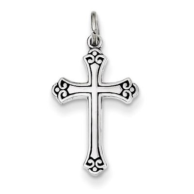 Cross Charm Antiqued Sterling Silver QC3357, MPN: QC3357, 886774107660