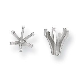 Round 6-Prong Tulip Base .12Ct. Setting 14k White Gold WG143-1, MPN: WG143,