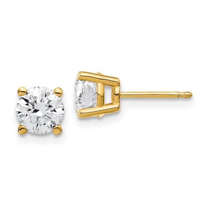 1.75ct. 6.0mm Round G H I True Light Moissanite Earrings 14k Gold YG324-9MT, MPN: YG324-9MT, 191101…