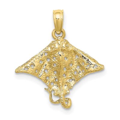 2-D Spotted Eagle Ray with Holes Charm 10k Gold 10K7623, MPN: 10K7623,