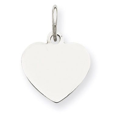 Heart Disc Charm Engravable Sterling Silver QM389/18, MPN: QM389/18, 883957584911
