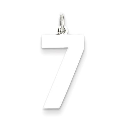 Number 7 Pendant Sterling Silver Polished QPL07, MPN: QPL07, 883957481623
