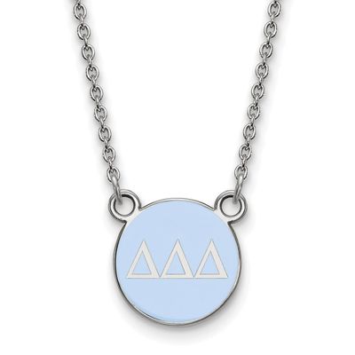 Delta Delta Delta Extra Small Enameled Pendant with 18 Inch Chain Sterling Silver SS029DDD-18, MPN:…