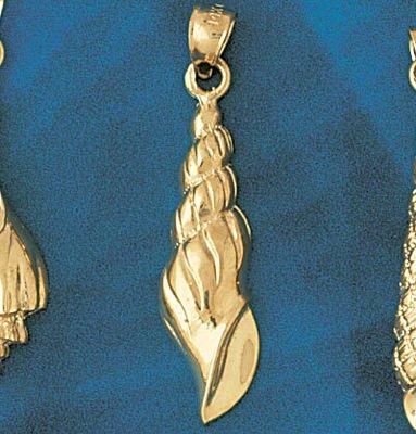 Dazzlers Jewelry Seashell Pendant Necklace Charm Bracelet in Yellow, White or Rose Gold 290, MPN: D…