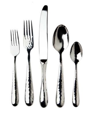 Ricci Florence Polished Hammered 5 Piece Place Setting, MPN: 5700, 644907057004