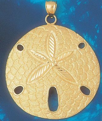 Dazzlers Jewelry Sand Dollar Sea urchins Pendant Necklace Charm Bracelet in Yellow, White or Rose G…