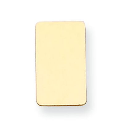 Rectangle with Rounded Edge Stamping 14k Yellow Gold YG1163, MPN: YG1163,