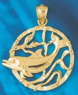 Dazzlers Jewelry Dolphin Pendant Necklace Charm Bracelet in Yellow, White or Rose Gold 488, MPN: DZ…