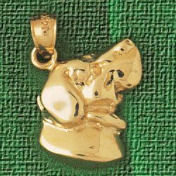 Dazzlers Jewelry Weimaraner Dog Pendant Necklace Charm Bracelet in Yellow, White or Rose Gold 2117,…