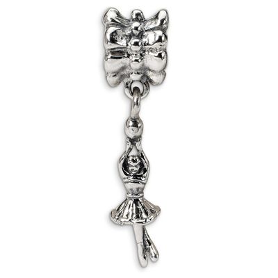 Ballerina Dangle Bead - Sterling Silver QRS1152, MPN: QRS1152, 883957276533