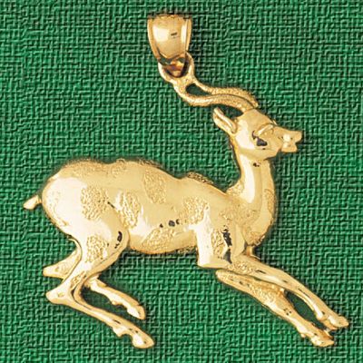 Dazzlers Jewelry Deer Pendant Necklace Charm Bracelet in Yellow, White or Rose Gold 2216, MPN: DZ-2…