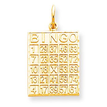Solid Bingo Card Charm 10k Gold 10C728, MPN: 10C728, 883957456409