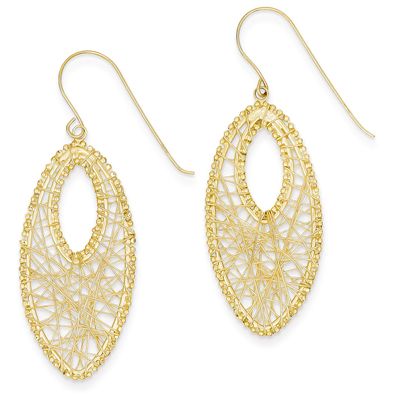 Oval &amp; Web Earrings 14k Gold TL445, MPN: TL445, 883957026916