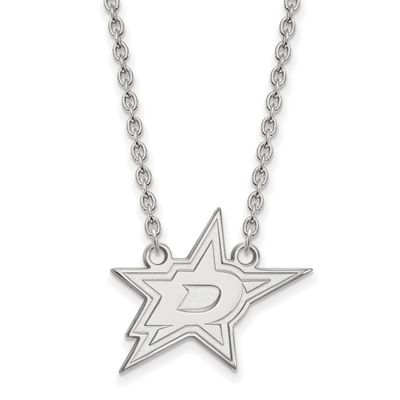 Dallas Stars Large Pendant with Chain Necklace 10k White Gold 1W008STA-18, MPN: 1W008STA-18, 886774…