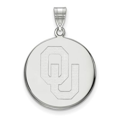University of Oklahoma Large Disc Pendant 14k White Gold 4W038UOK, MPN: 4W038UOK, 886774847191
