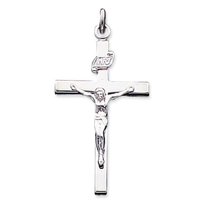 INRI Crucifix Pendant Sterling Silver QC2871, MPN: QC2871, 883957281124