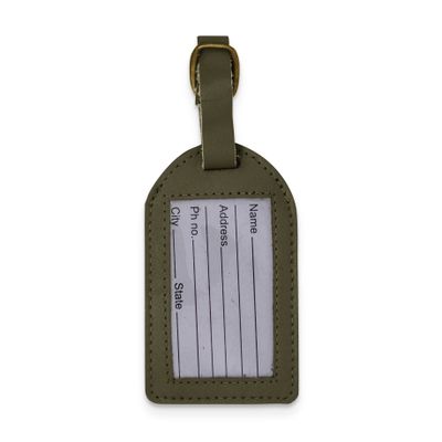 Green Leather Luggage Tag GM22549, MPN: GM22549, 788089149826