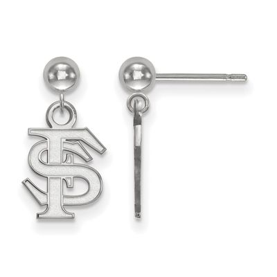 Florida State University Earring Dangle Ball 14k White Gold 4W010FSU, MPN: 4W010FSU, 886774837734
