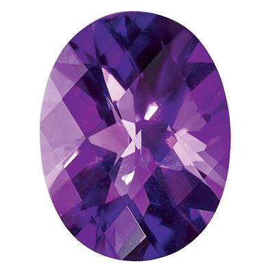 Amethyst 14X10mm Oval Checkerboard AAA Quality Gemstone AM-1410-OVX-AAA, MPN: AM-1410-OVX-AAA,