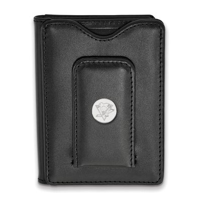 Pittsburh Penguins Black Leather Wallet Sterling Silver on Leather SS013PEN-W1, MPN: SS013PEN-W1, 8…