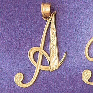 Dazzlers Jewelry Initial A Pendant Necklace Charm Bracelet in Yellow, White or Rose Gold 9566a, MPN…