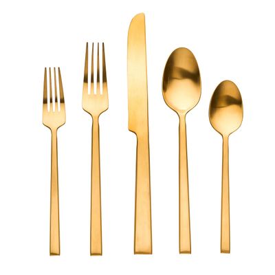 Ricci Argentieri 18/10 Stainless Steel Hover Matt Gold 20 Piece 23219, 644907232197