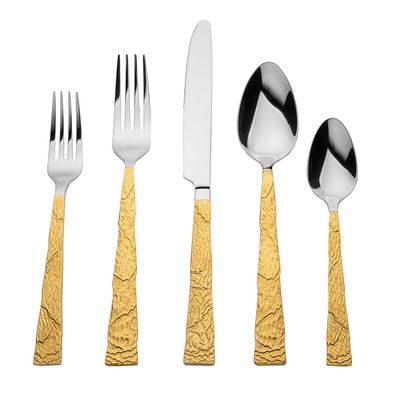Ricci Argentieri 18/10 Stainless Steel Shale Gold Two-Tone 20 Piece 8762, 644907087629
