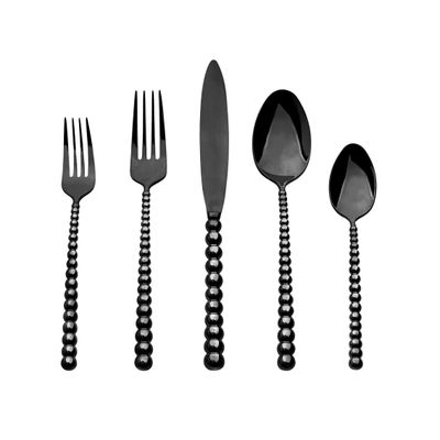 Ricci Argentieri 18/10 Stainless Steel Rondure Black Pvd 20 Piece 7160, 644907071604