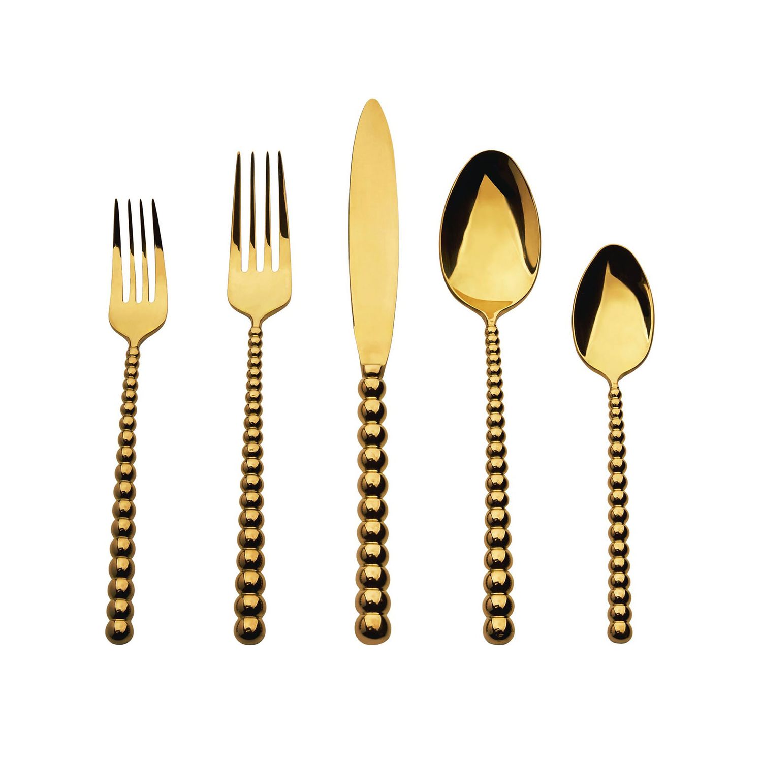 Ricci Argentieri 18/10 Stainless Steel Rondure Gold Pvd 20 Piece 7155, 644907071550