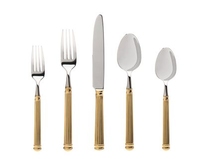Ricci Argentieri 18/10 Stainless Steel Colonnade 20 Piece Gold 7760, 644907077606