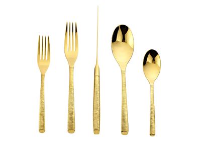 Ricci Argentieri 18/10 Stainless Steel Birchwood Allgold Pvd 20 7951, 644907079518
