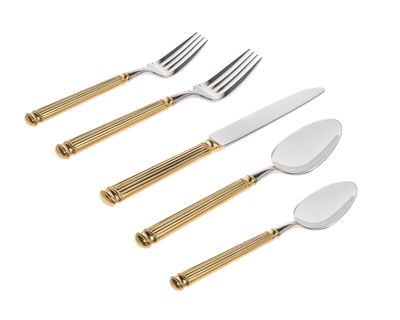 Ricci Argentieri 18/10 Stainless Steel Colonnade 45 Piece Gold 7761, 644907077613
