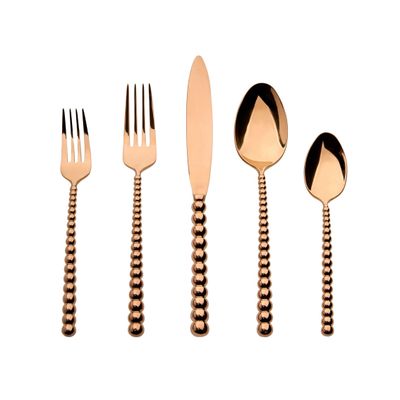 Ricci Argentieri 18/10 Stainless Steel Rondure Copper Pvd 20 Piece 7165, 644907071659