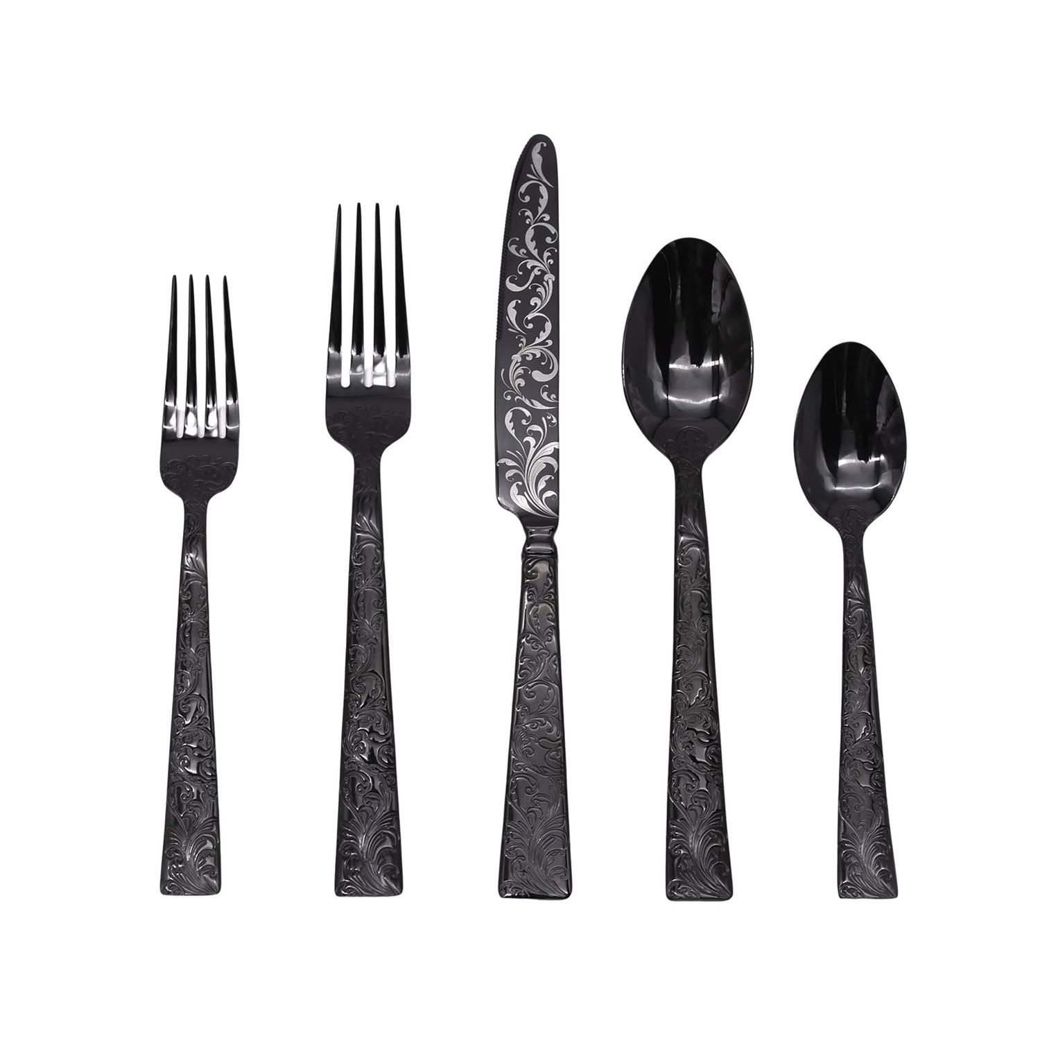 Ricci Argentieri 18/10 Stainless Steel Parisian Garden Blackpvd 8877, 644907088770