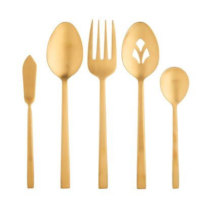 Ricci Argentieri 18/10 Stainless Steel Hover Matt Gold Host 2321, 644907023214