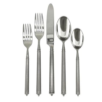 Ricci Argentieri 18/10 Stainless Steel Solitaire 5 Piece Place Set 5050, 644907050500