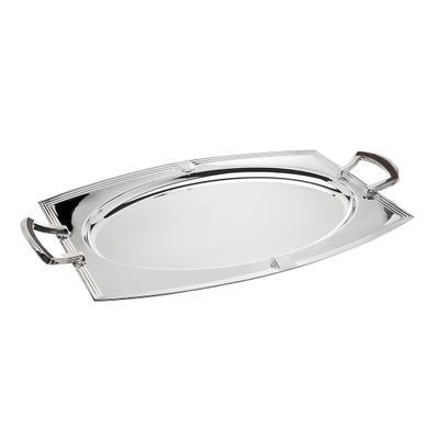 Ricci Argentieri Art Deco Oval Handled Tray 30200, 644907302005