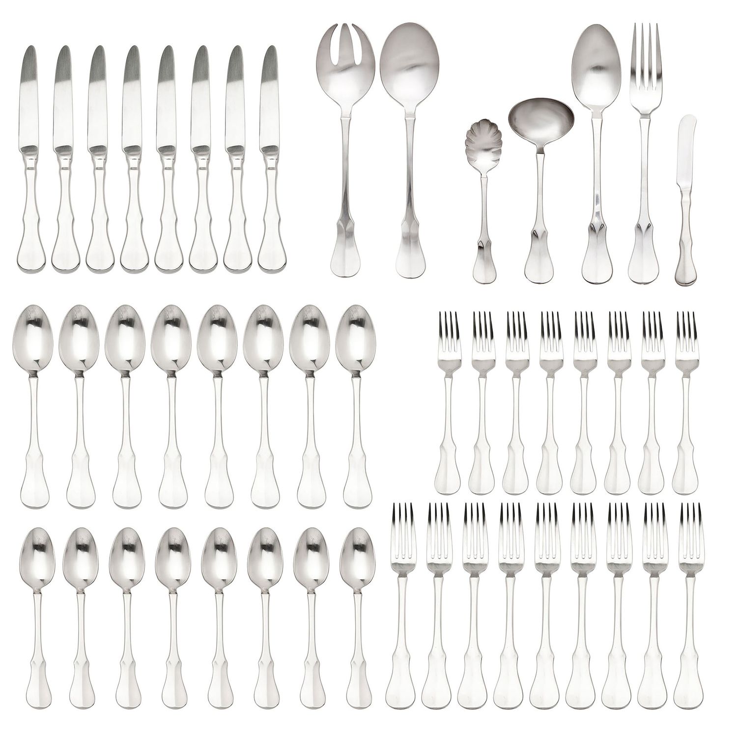 Ricci Argentieri 18/10 Stainless Steel Violino Satin 47 Piece Set 10597, 644907105972