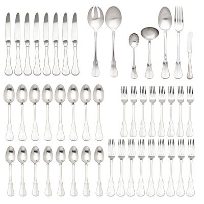 Ricci Argentieri 18/10 Stainless Steel Violino Satin 47 Piece Set 10597, 644907105972