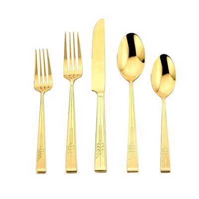 Ricci Argentieri 18/10 Stainless Steel Tree Of Life 20 Piece Gold 7881, 644907078818