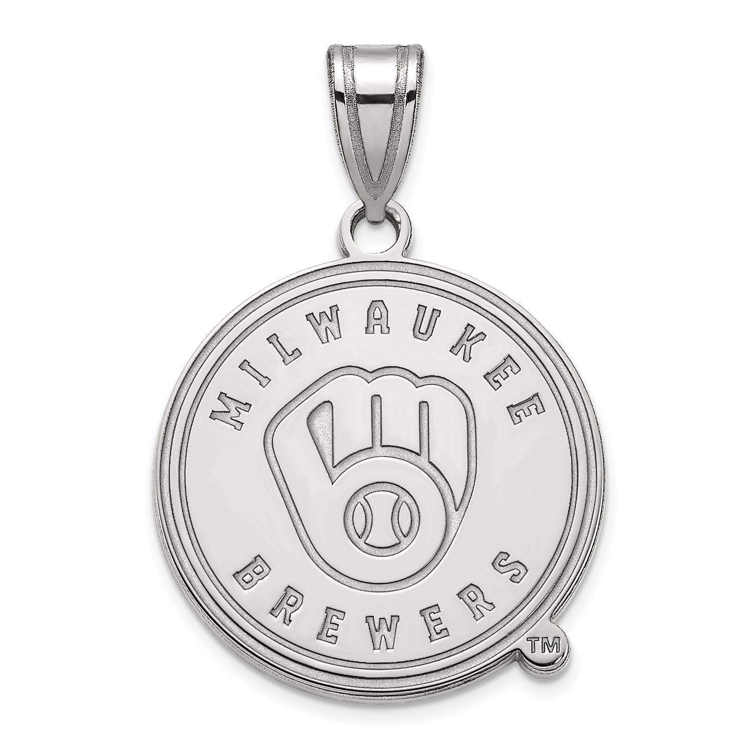 Milwaukee Brewers Large Pendant Sterling Silver SS004BRE